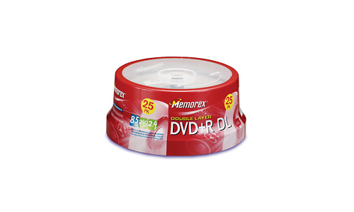 Memorex DVD+R DL 2.4x 25pk Printable Spindle