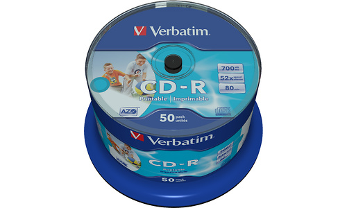 Verbatim CD-R 52x 50pk Printable Spindle