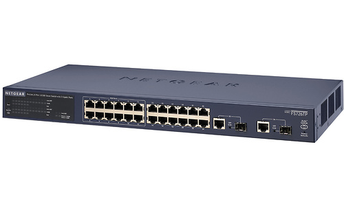 Netgear ProSafe 24-port 10/100 Smart Switch + 2 Gigabit-ports & PoE