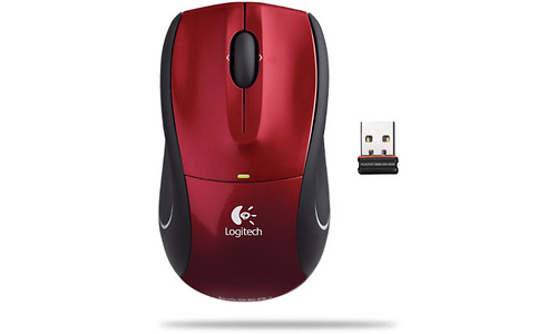 Logitech V450 Nano Cordless Laser Mouse Red
