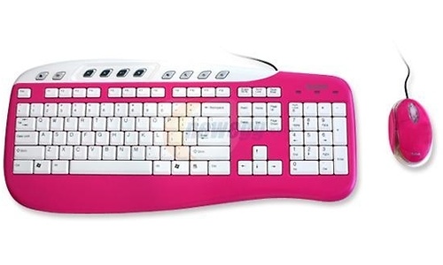 Saitek Pink Keyboard & Mouse Combo