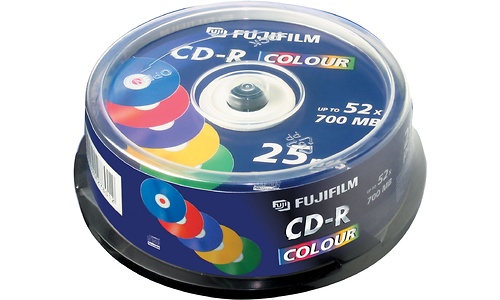 Fujifilm CD-R 52x 25pk Color Spindle