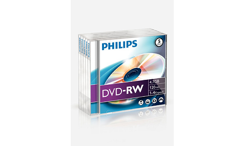 Philips DVD-RW 4x 5pk Jewel case
