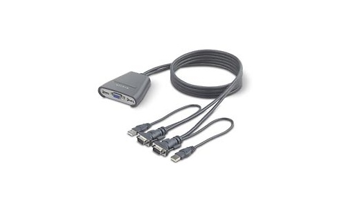 Belkin OmniView 2-Port KVM Switch with Built-in Cabling USB