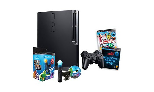 Sony PlayStation 3 Slim 160GB + 2 Games + Move Starter Pack