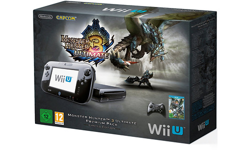 Nintendo Wii U Premium Black + Monster Hunter 3 Ultimate