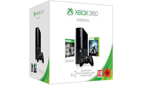 Microsoft Xbox 360 E 250GB + Halo 4 + Tomb Raider
