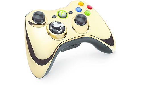Microsoft Xbox 360 Wireless Controller Chrome Gold