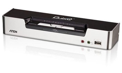 Aten 2-Port USB DVI Dual-View KVM Switch with Audio & USB 2.0 Hub (all KVM cables included)