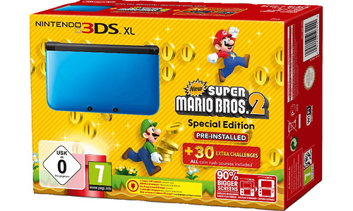 Nintendo 3DS XL Blue + New Super Mario Bros 2