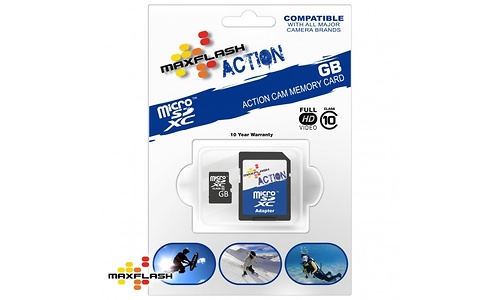 MaxFlash Action MicroSDXC 128GB Class 10 U3 + Adapter