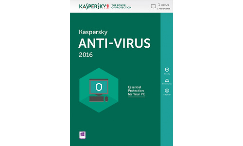 Kaspersky Anti-Virus 2016 1-user (1-year)