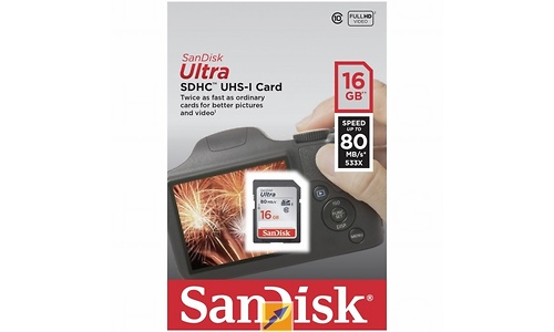 Sandisk Ultra SDHC UHS-I 16GB