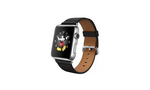 Apple Watch 42mm Stainless Steel Case, Black Classic Buckle