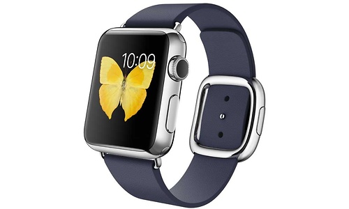 Apple Watch 38mm Stainless Steel Case, Midnight Blue Modern Buckle, S