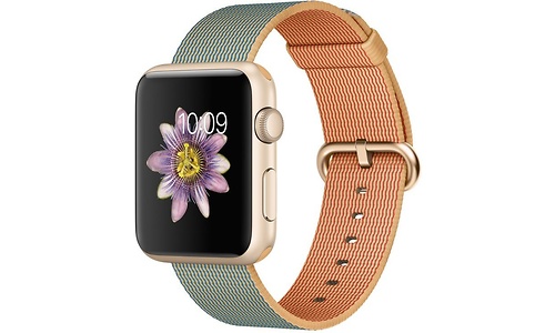 Apple Watch Sport 42mm Gold Aluminium Royal Blue Woven Nylon