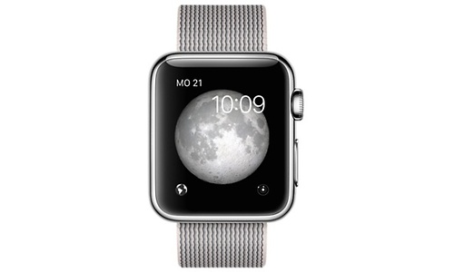 Apple Watch 42mm Silver Sport Band Black