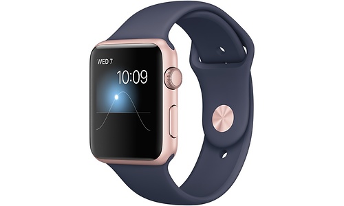 Apple Watch Series 1 42mm Pinkgold Sport Band Blue