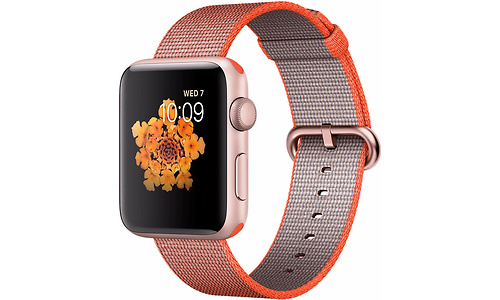 Apple Watch Series 2 42mm Rose Gold Sport Band Orange