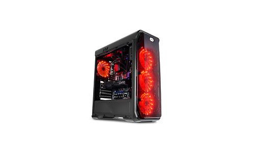 LC Power 988B Red Typhoon Window Black
