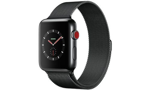 Apple Watch Series 3 42mm Stainless Steel Black + Sport Loop Milanese Black