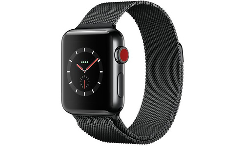 Apple Watch Series 3 38mm Stainless Steel Black + Sport Loop Milanese Black