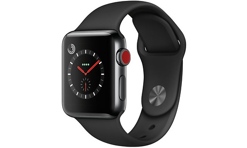 Apple Watch Series 3 38mm Stainless Steel Black + Sport Loop Black