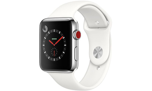 Apple Watch Series 3 42mm Stainless Steel Silver + Sport Loop White