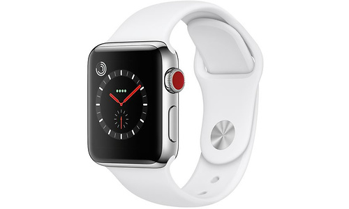 Apple Watch Series 3 38mm Stainless Steel Silver + Sport Loop White