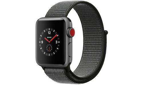 Apple Watch Series 3 38mm Aluminuim Space Grey + Sport Loop Dark Olive