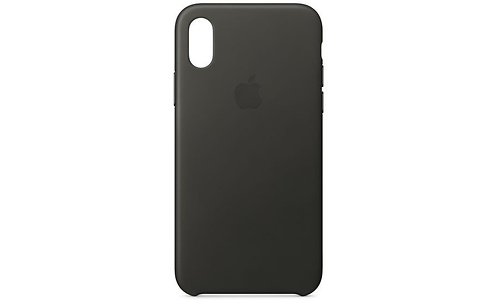 Apple Leather Case for iPhone X Charcoal Grey