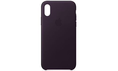 Apple Leather Case for iPhone X Dark Aubergine