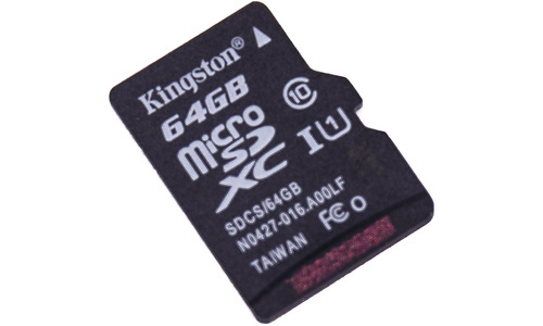 Kingston Canvas Select MicroSDXC UHS-I U1 64GB + Adapter