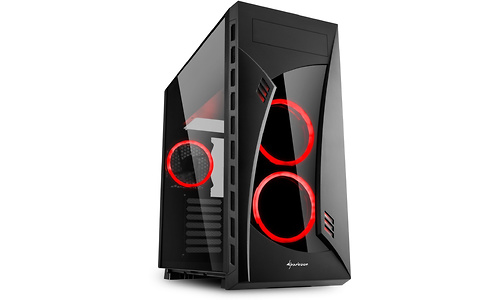 Sharkoon Night Shark Window Black/Red