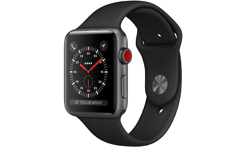 Apple Watch Series 3 4G 42mm Space Grey Sport Band Black