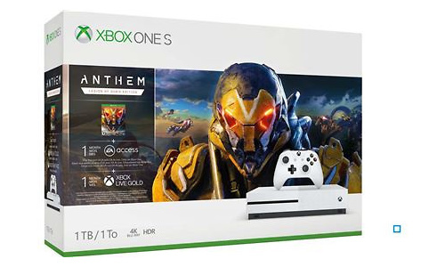 Microsoft Xbox One S 1TB White + Anthem