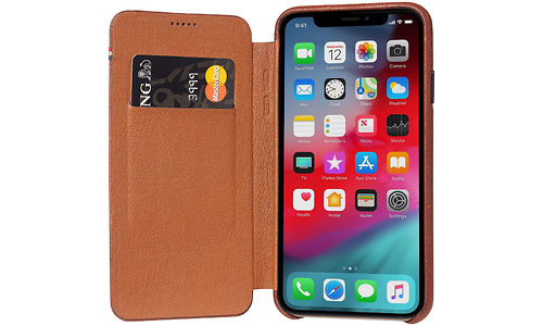 Decoded Leather Slim Wallet Apple iPhone X/Xs Book Case Brown