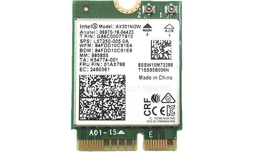 Intel WLA/Wi-Fi 6 AX201 2230 2x2 AX+BT vPro