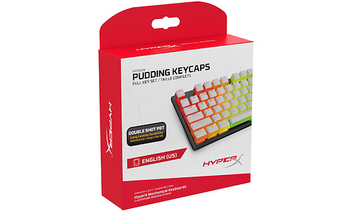 Kingston HyperX Pudding Keycaps Full Key Set White PBT