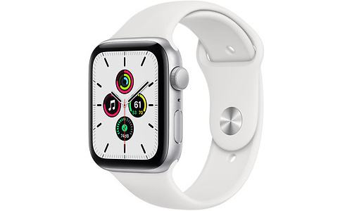 Apple Watch SE 44mm Silver Sport Band White