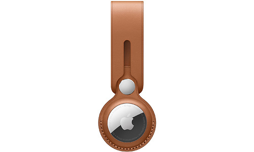Apple AirTag Leather Loop Saddle Brown