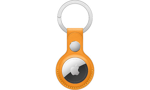 Apple AirTag Leather Key Ring California Poppy