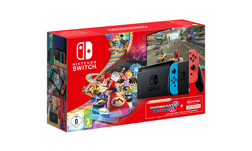 Nintendo Switch Red / Blue + Mario Kart 8 Deluxe + 3 Month Nintendo Switch Online