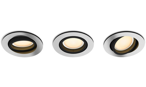 Philips Hue Milliskin Recessed Spot White Ambiance Round Aluminium 3-pack