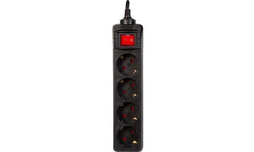 Veripart stekkerdoos 4-voudig 3 meter Black