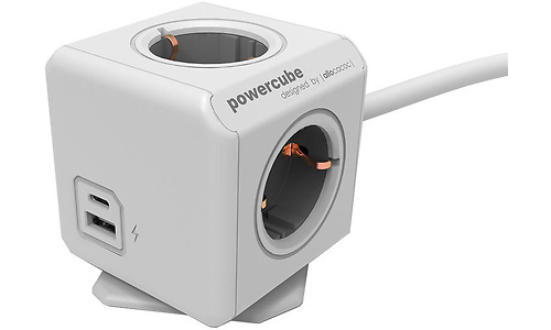 Allocacoc PowerCube Stekkerdoos met usb-A en usb-C Poorten