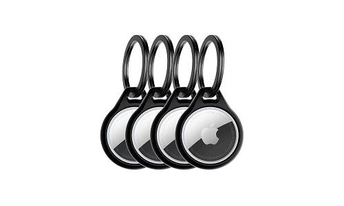 ITSkins Level 2 Air Cover Solid Apple AirTag Cover Black (4-Pack)