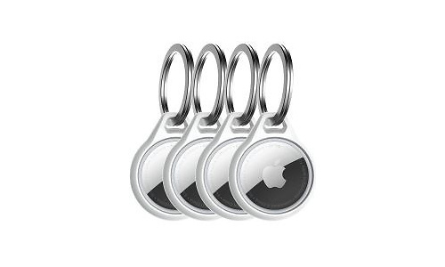 ITSkins Level 2 Air Cover Solid Apple AirTag Cover White (4-Pack)