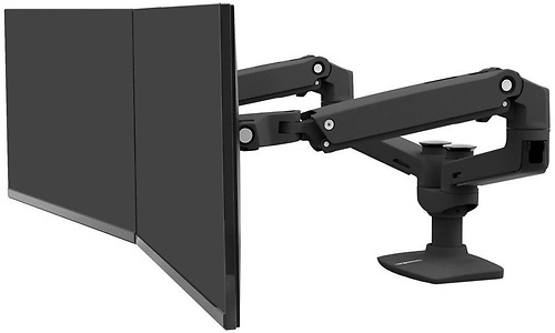 Ergotron LX Dual Side-by-Side Arm Matte Black