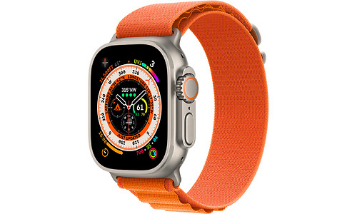 Apple Watch Ultra + Cellular 49mm Titanium Large Sport Band Orange Alpine
